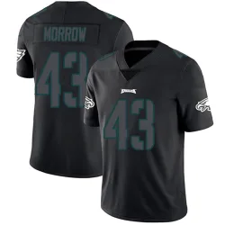 Men's Nicholas Morrow Philadelphia Eagles No.43 Limited Jersey - Black Impact