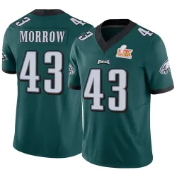 Men's Nicholas Morrow Philadelphia Eagles No.43 Limited Vapor F.U.S.E. Super Bowl LIX Jersey - Green