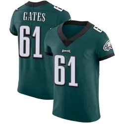 Men's Nick Gates Philadelphia Eagles No.61 Elite Midnight Team Color Vapor Untouchable Jersey - Green