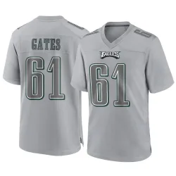 Men's Nick Gates Philadelphia Eagles No.61 Game Atmosphere Fashion Jersey - Gray