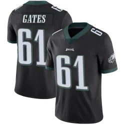 Men's Nick Gates Philadelphia Eagles No.61 Limited Alternate Vapor Untouchable Jersey - Black