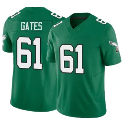 Men's Nick Gates Philadelphia Eagles No.61 Limited Kelly Alternate Vapor F.U.S.E. Jersey - Green