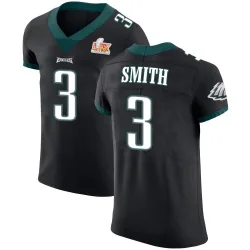 Men's Nolan Smith Jr. Philadelphia Eagles No.3 Elite Alternate Vapor Untouchable Super Bowl LIX Jersey - Black