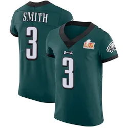 Men's Nolan Smith Jr. Philadelphia Eagles No.3 Elite Midnight Team Color Vapor Untouchable Super Bowl LIX Jersey - Green