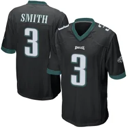 Men's Nolan Smith Jr. Philadelphia Eagles No.3 Game Alternate Jersey - Black