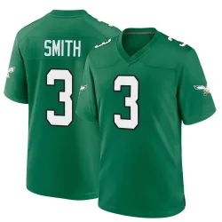 Men's Nolan Smith Jr. Philadelphia Eagles No.3 Game Kelly Alternate Jersey - Green