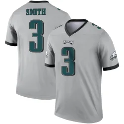Men's Nolan Smith Jr. Philadelphia Eagles No.3 Legend Silver Inverted Jersey