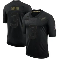 Men's Nolan Smith Jr. Philadelphia Eagles No.3 Limited 2020 Salute To Service Jersey - Black