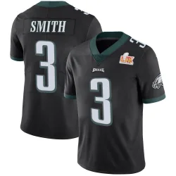 Men's Nolan Smith Jr. Philadelphia Eagles No.3 Limited Alternate Vapor Untouchable Super Bowl LIX Jersey - Black