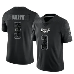 Men's Nolan Smith Jr. Philadelphia Eagles No.3 Limited Reflective Jersey - Black