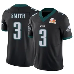 Men's Nolan Smith Jr. Philadelphia Eagles No.3 Limited Vapor F.U.S.E. Super Bowl LIX Jersey - Black