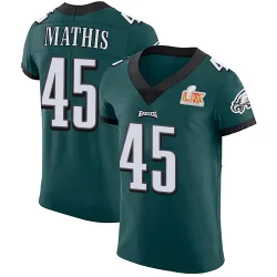 Men's Ochaun Mathis Philadelphia Eagles No.45 Elite Midnight Team Color Vapor Untouchable Super Bowl LIX Jersey - Green