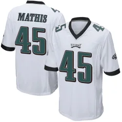 Men's Ochaun Mathis Philadelphia Eagles No.45 Game Jersey - White