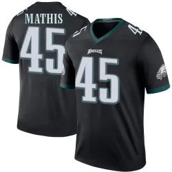 Men's Ochaun Mathis Philadelphia Eagles No.45 Legend Color Rush Jersey - Black