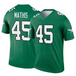 Men's Ochaun Mathis Philadelphia Eagles No.45 Legend Kelly Alternate Jersey - Green