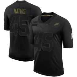 Men's Ochaun Mathis Philadelphia Eagles No.45 Limited 2020 Salute To Service Jersey - Black
