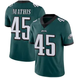 Men's Ochaun Mathis Philadelphia Eagles No.45 Limited Midnight Team Color Vapor Untouchable Jersey - Green