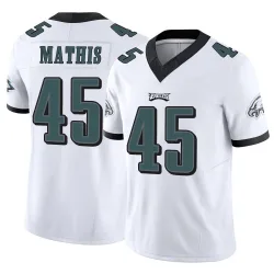 Men's Ochaun Mathis Philadelphia Eagles No.45 Limited Vapor F.U.S.E. Jersey - White