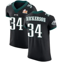 Men's Parry Nickerson Philadelphia Eagles No.34 Elite Alternate Vapor Untouchable Super Bowl LIX Jersey - Black