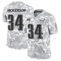 Men's Parry Nickerson Philadelphia Eagles No.34 Limited 2024 Salute to Service Jersey - Arctic Camo