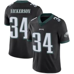 Men's Parry Nickerson Philadelphia Eagles No.34 Limited Alternate Vapor Untouchable Jersey - Black