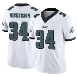 Men's Parry Nickerson Philadelphia Eagles No.34 Limited Vapor F.U.S.E. Jersey - White