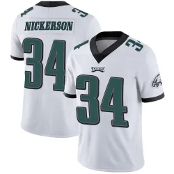 Men's Parry Nickerson Philadelphia Eagles No.34 Limited Vapor Untouchable Jersey - White