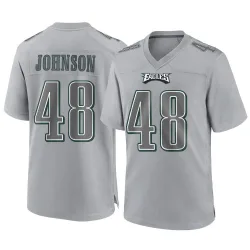 Men's Patrick Johnson Philadelphia Eagles No.48 Game Atmosphere Fashion Jersey - Gray
