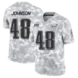 Men's Patrick Johnson Philadelphia Eagles No.48 Limited 2024 Salute to Service Jersey - Arctic Camo