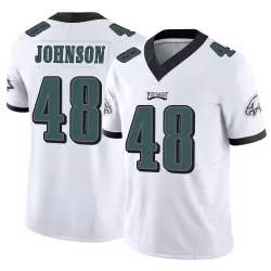 Men's Patrick Johnson Philadelphia Eagles No.48 Limited Vapor F.U.S.E. Jersey - White