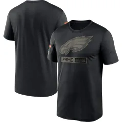 Men's Philadelphia Eagles No. 2020 Salute to Service Team Logo Performance T-Shirt - Black