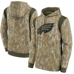 Men's Philadelphia Eagles No. 2021 Salute to Service Therma Performance Pullover Hoodie - Camo