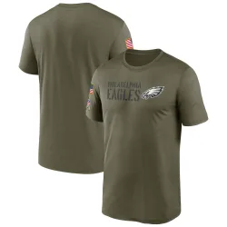 Men's Philadelphia Eagles No. Legend 2022 Salute to Service Team T-Shirt - Olive