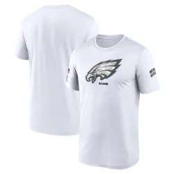 Men's Philadelphia Eagles No. Legend 2024 Salute To Service Performance T-Shirt - White