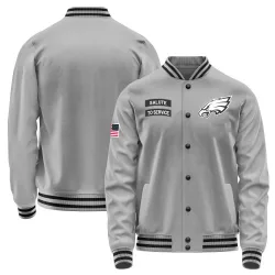 Men's Philadelphia Eagles No. Salute to Service Performance Jacket - Gray