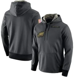 Men's Philadelphia Eagles No. Salute to Service Player Performance Hoodie - Anthracite