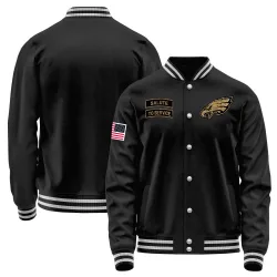 Men's Philadelphia Eagles No. Salute to Service Sideline Performance Jacket - Black