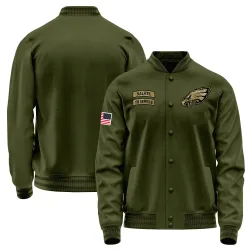 Men's Philadelphia Eagles No. Salute to Service Sideline Performance Jacket - Olive