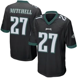 Men's Quinyon Mitchell Philadelphia Eagles No.27 Game Alternate Jersey - Black