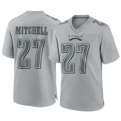 Men's Quinyon Mitchell Philadelphia Eagles No.27 Game Atmosphere Fashion Jersey - Gray