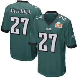 Men's Quinyon Mitchell Philadelphia Eagles No.27 Game Team Color Super Bowl LIX Jersey - Green