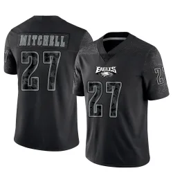 Men's Quinyon Mitchell Philadelphia Eagles No.27 Limited Reflective Jersey - Black