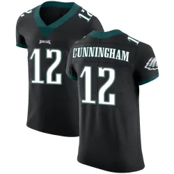 Men's Randall Cunningham Philadelphia Eagles No.12 Elite Alternate Vapor Untouchable Jersey - Black