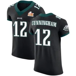 Men's Randall Cunningham Philadelphia Eagles No.12 Elite Alternate Vapor Untouchable Super Bowl LIX Jersey - Black