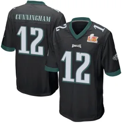 Men's Randall Cunningham Philadelphia Eagles No.12 Game Alternate Super Bowl LIX Jersey - Black