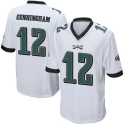 Men's Randall Cunningham Philadelphia Eagles No.12 Game Jersey - White