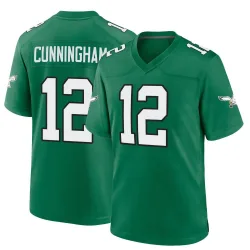 Men's Randall Cunningham Philadelphia Eagles No.12 Game Kelly Alternate Jersey - Green