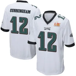 Men's Randall Cunningham Philadelphia Eagles No.12 Game Super Bowl LIX Jersey - White