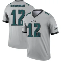 Men's Randall Cunningham Philadelphia Eagles No.12 Legend Silver Inverted Jersey
