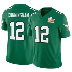 Men's Randall Cunningham Philadelphia Eagles No.12 Limited Kelly Alternate Vapor F.U.S.E. Super Bowl LIX Jersey - Green